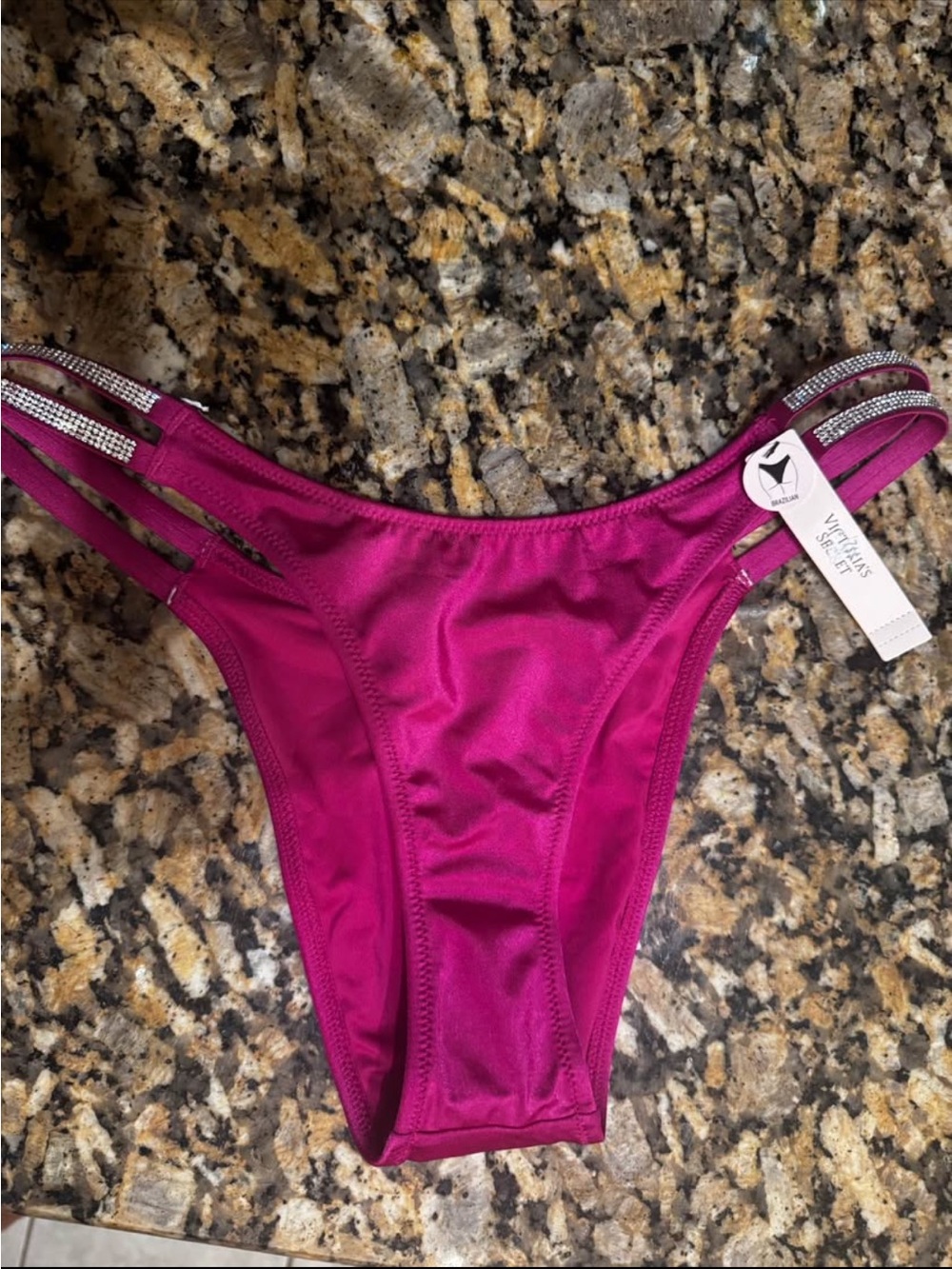 Victoria’s Secret Rhinestone Strap Bikini Bottom - Picture 1 of 4
